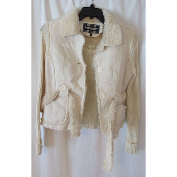 Sugarcoat Inc Jackets & Blazers - Sugarcoat - Inc Women's Creamy White Sweater Jacket/Coat Size Med